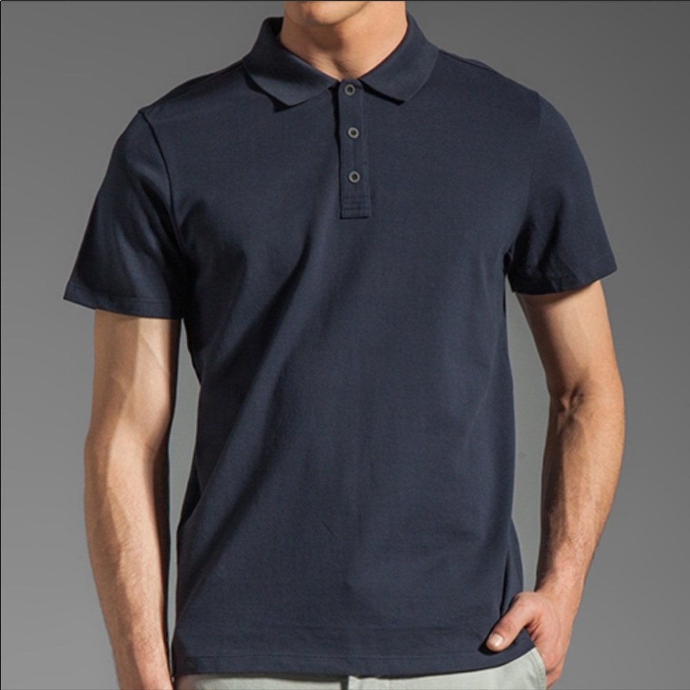 Theory Polo Shirt Navy Blue